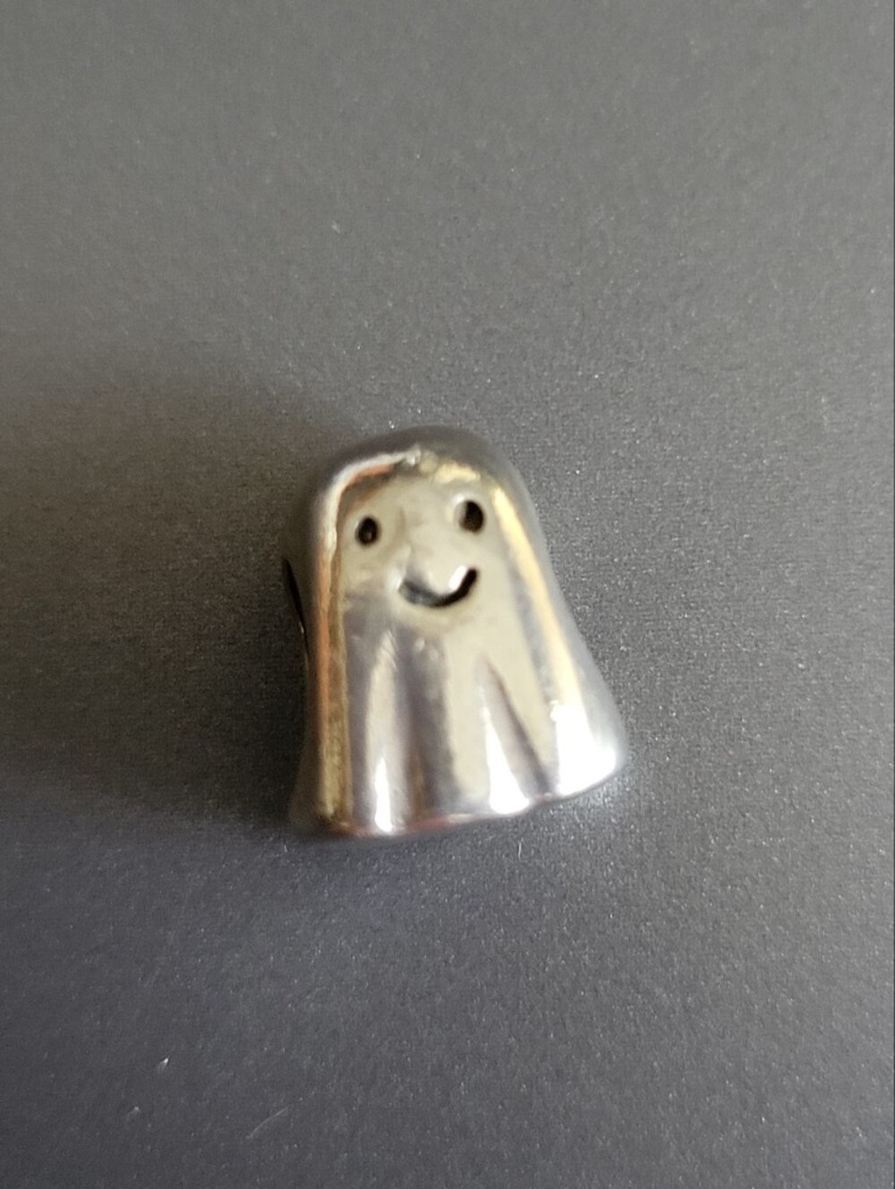 PANDORA RARE Ghost Charm Pendant - Smiling Face